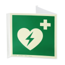 Nasen-/Winkelhinweisschild für Defibrillator, 20 x...