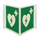 Nasen-/Winkelhinweisschild für Defibrillator, 20 x...