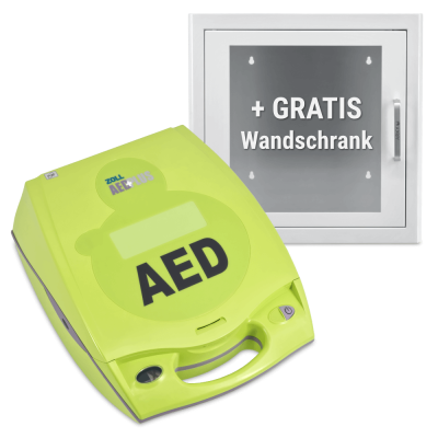 Defibrillator ZOLL AED Plus, inkl. Wandschrank, Zubehör