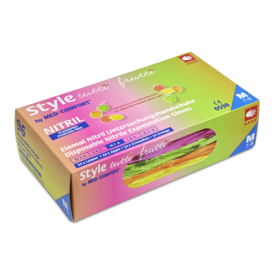 Ampri Nitrilhandschuhe StyleTutti Frutti, puderfrei, 96 Stück | XL