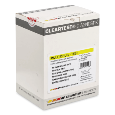 Cleartest Multi Drug Drogentest 6-Fach-Kassetten
