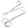 25 x Irisschere, spitz/spitz, 11,5 cm, 4 1/2", steril