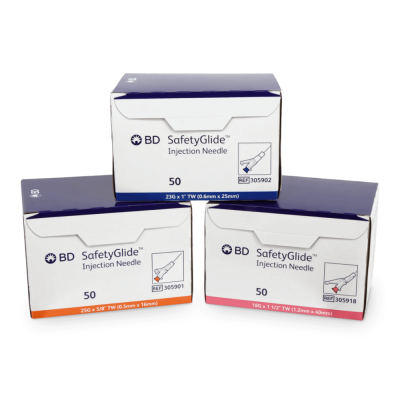 BD SafetyGlide Sicherheitskanülen, 50 Stück