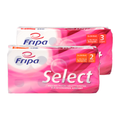 Fripa Select Toilettenpapier, Zellstoff hochweiß