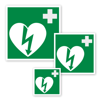 Aufkleber Defibrillator