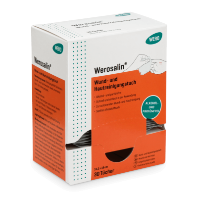 Werosalin Wund- und Hautreinigungstuch, 30 Stück