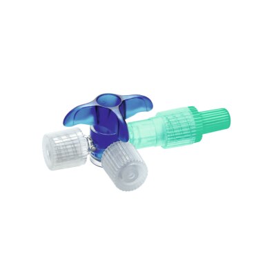 Discofix C Dreiwegehahn, blau