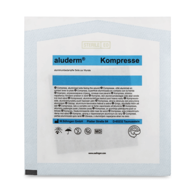 Aluderm-Kompressen 7,5x7,5 cm, einzeln verpackt