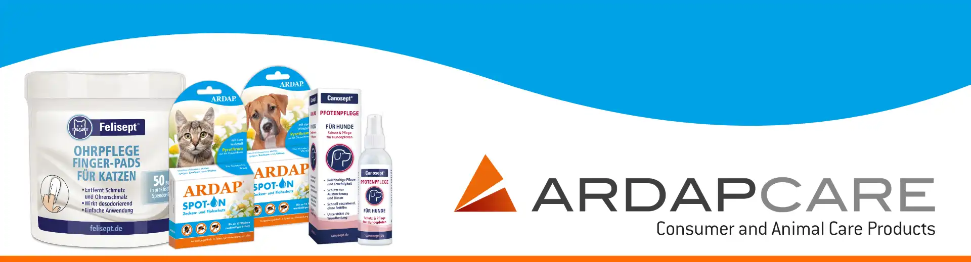 Banner: Ardap-Produkte und Logo