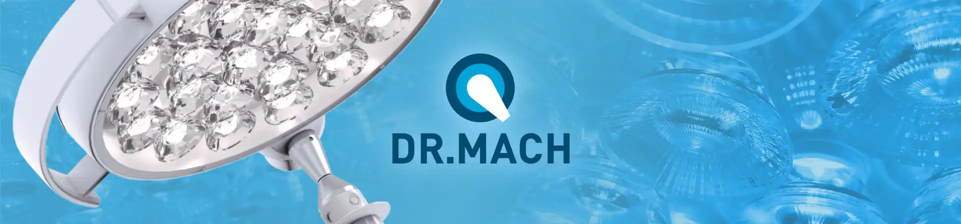 Banner: Dr.Mach Lampe und Logo