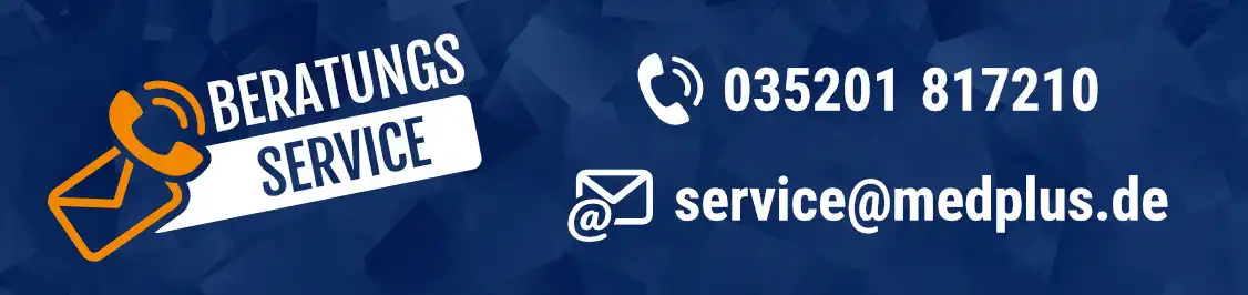Beratungsservice | Telefon: 035201 / 817-210 | service@medplus.de