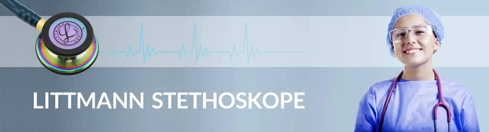 Banner - Littmann-Stethoskop mit Ärztin