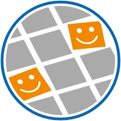 Grafik Memory-Spiel mit Smiley-Teilen